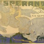 Imatge: Cartell del V Congrés Universal d’Esperanto del 1909, obra d’Apa (pseudònim del dibuixant Feliu Elies).
