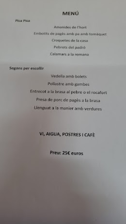 Menú no vegetarià